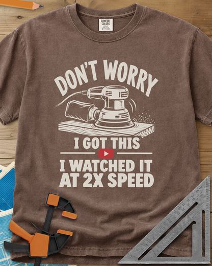 2x Speed - Premium Heavyweight Tee — espresso