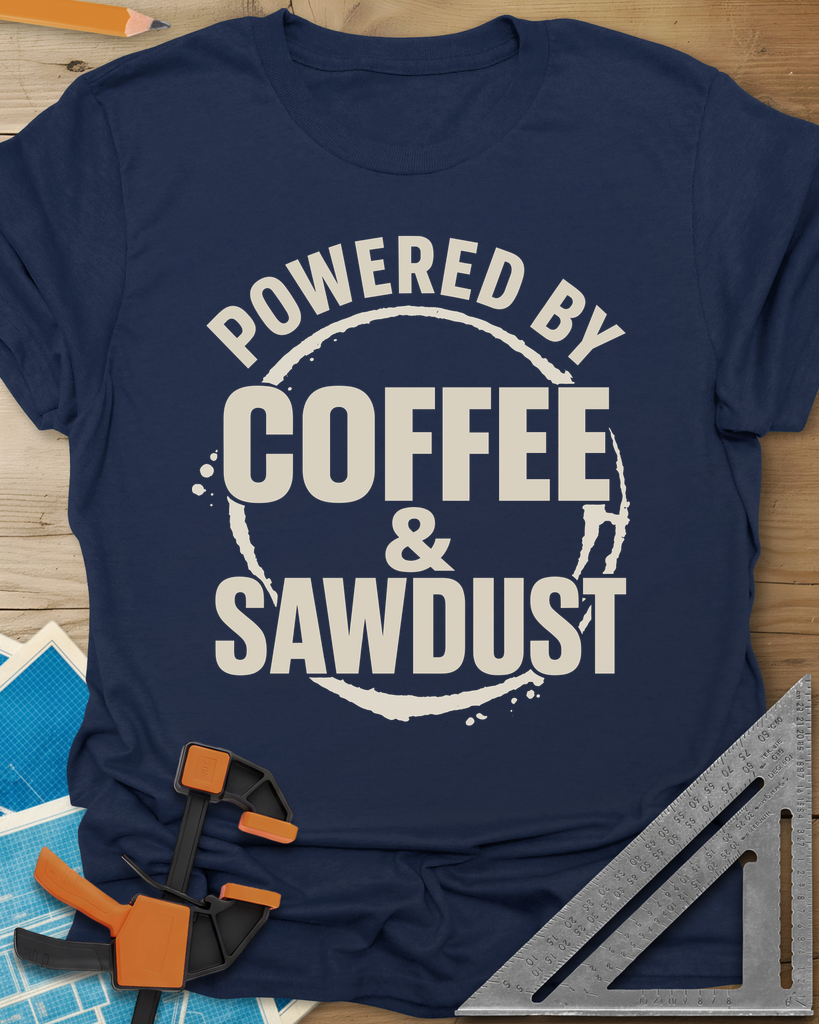 Coffee & Sawdust Tee — navy