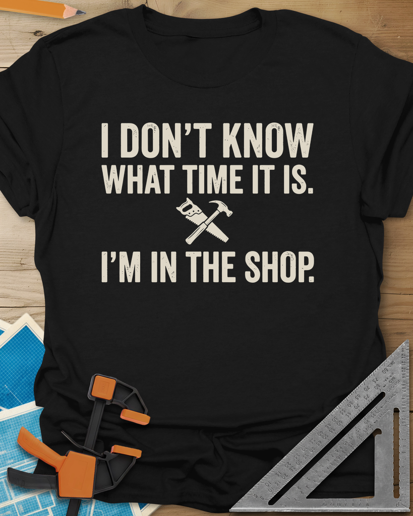 I Don't Know What Time It Is Tee — black