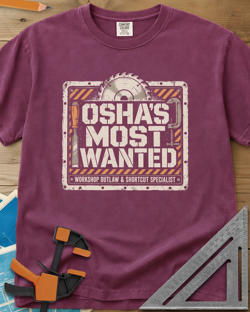 OSHA'S Most Wanted - Premium Heavyweight Tee — berry