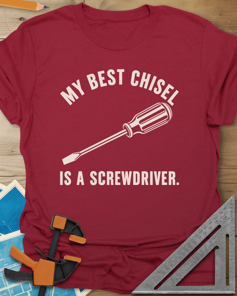 Chisel Screwdriver Tee — cardinal_red