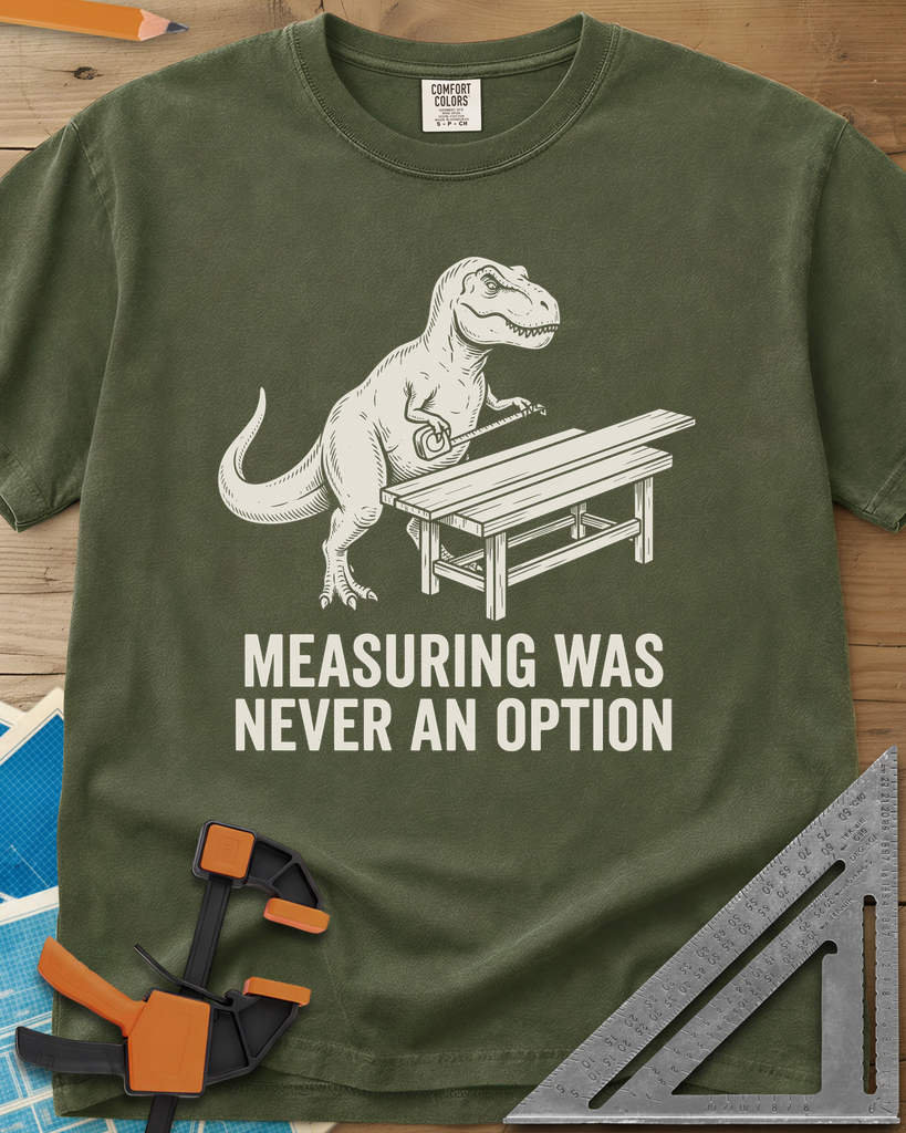 Dino Measuring - Premium Heavyweight Tee — hemp