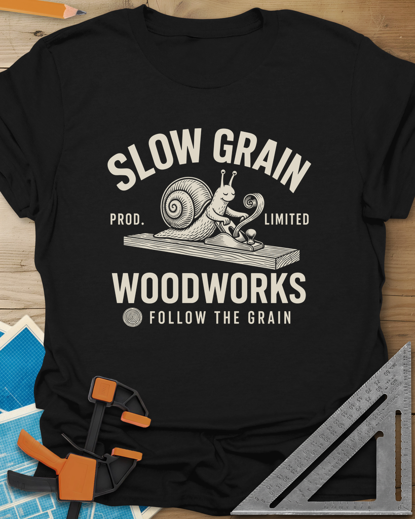 Slow Grain Tee — black