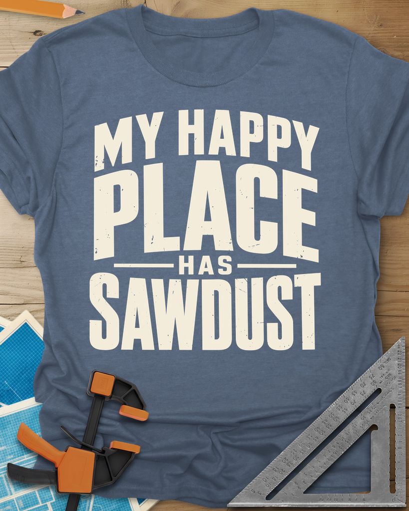 Happy Sawdust Tee — heather_indigo