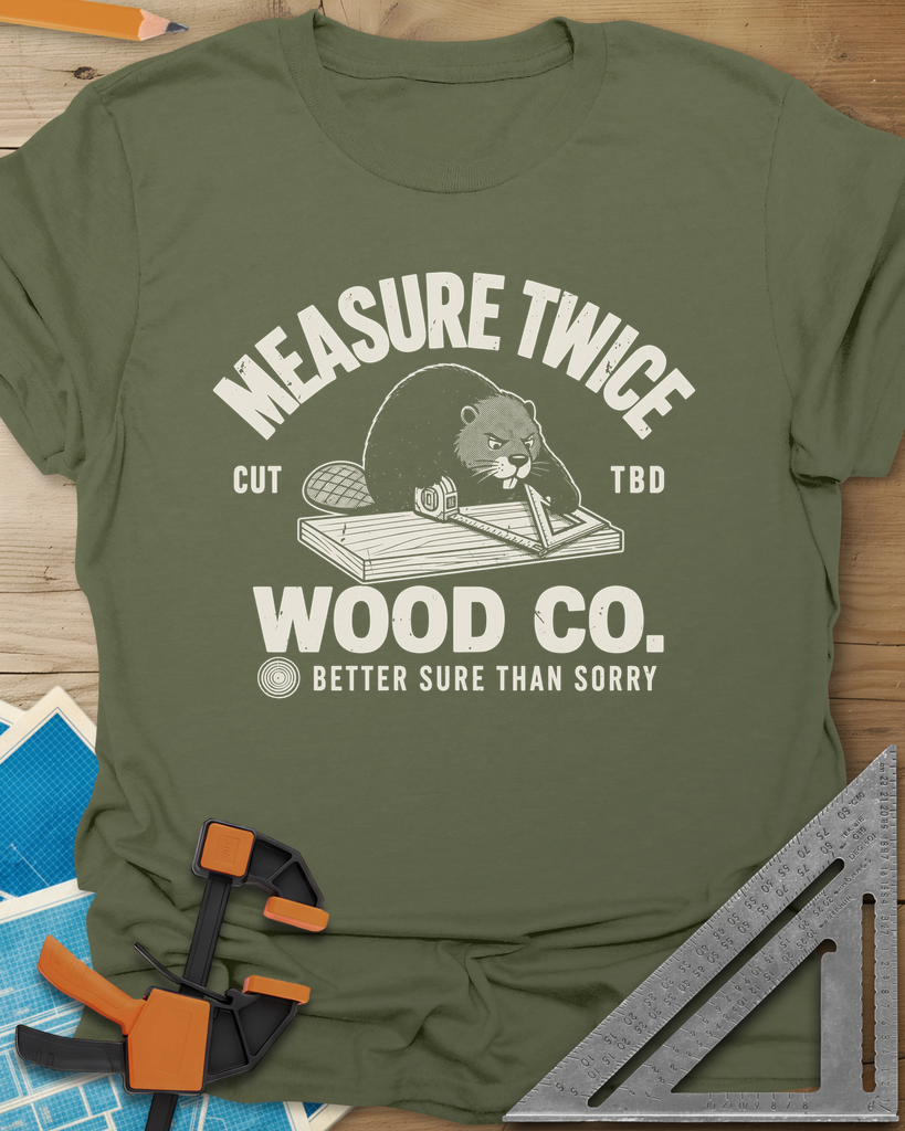 Measure Twice Tee — military_green