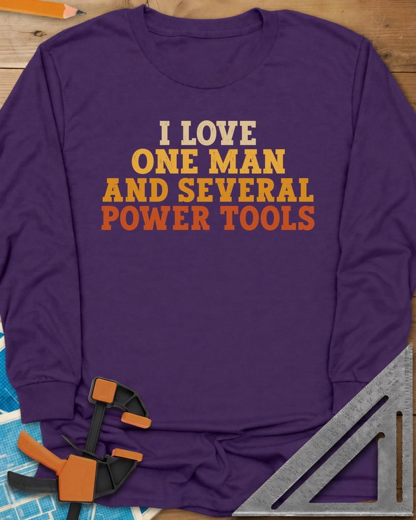Love & Power Tools Long Sleeve Tee — purple