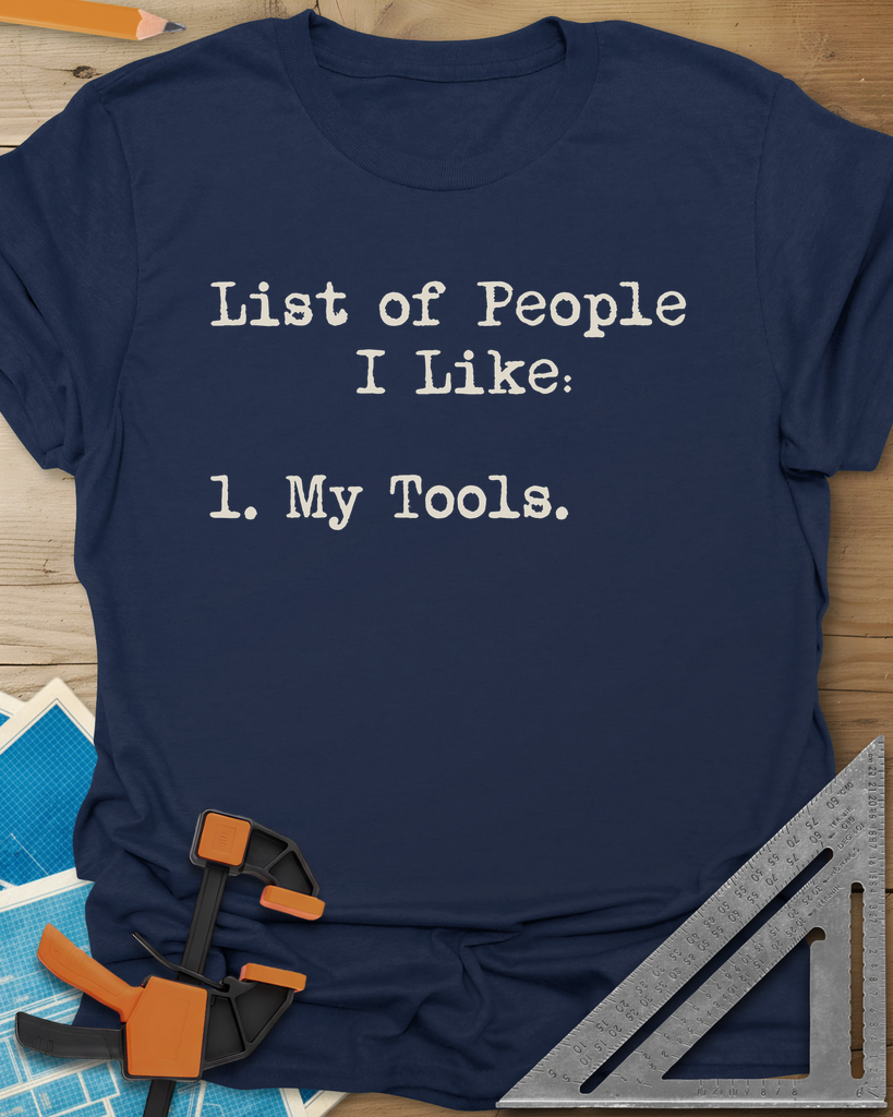 Tool List Tee — navy
