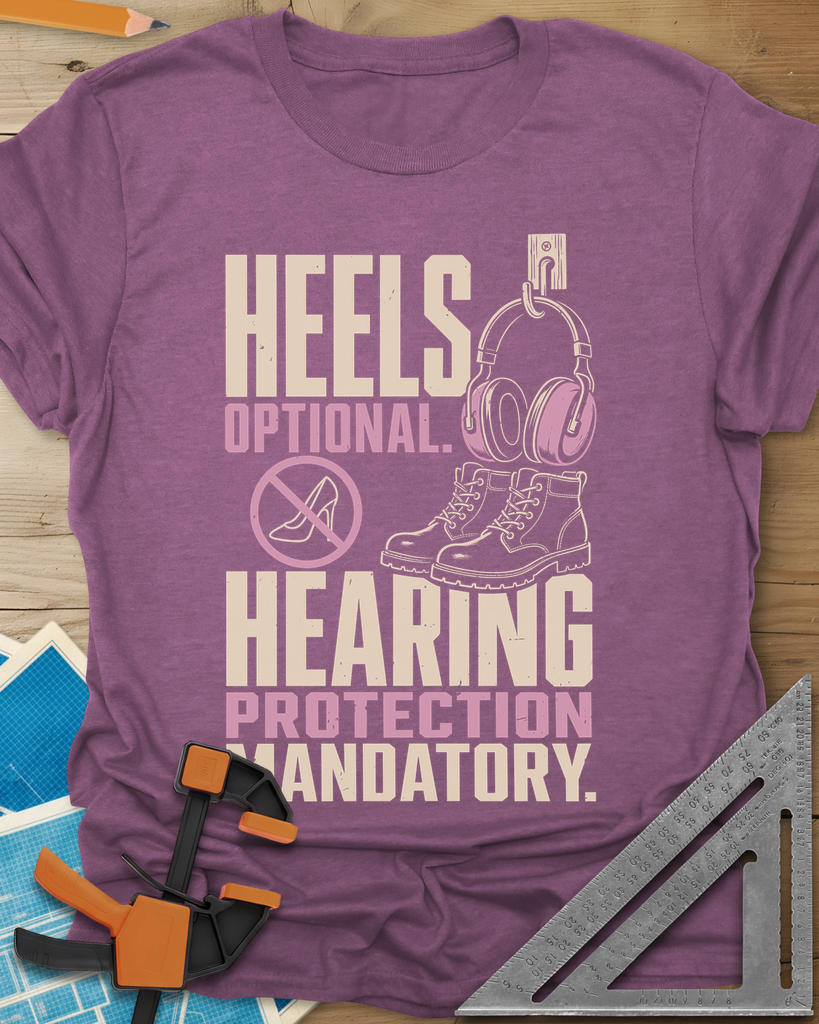 Hearing Protection Tee — heather_maroon