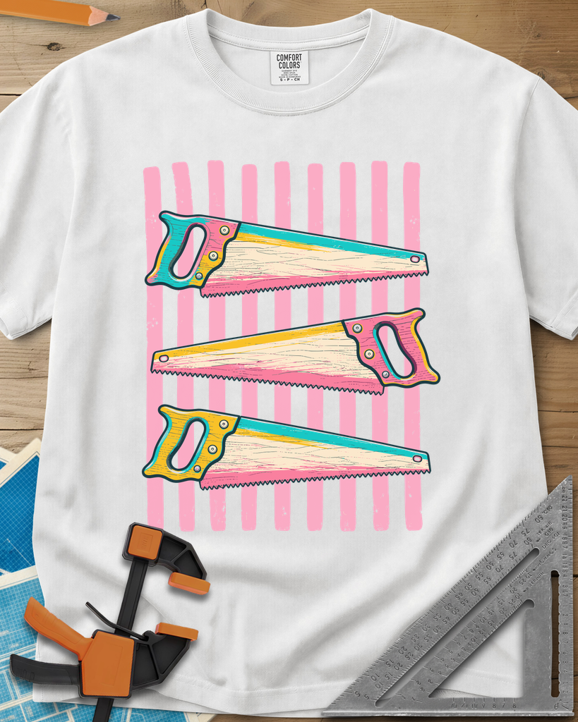 Colorful Saws - Premium Heavyweight Tee — white