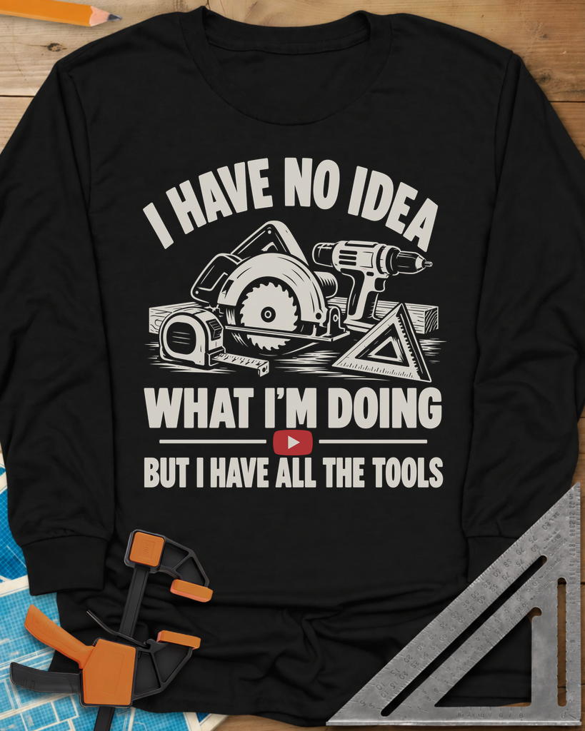 All The Tools Long Sleeve Tee — black