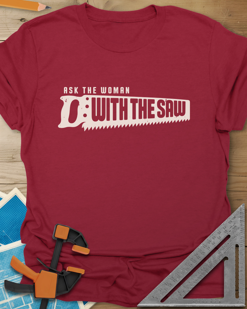 Ask The Saw Tee — cardinal_red