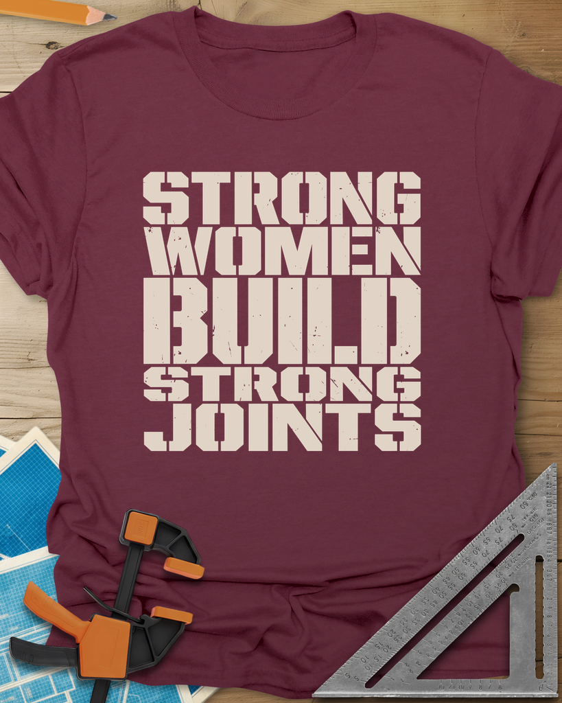 Strong Women Tee — maroon