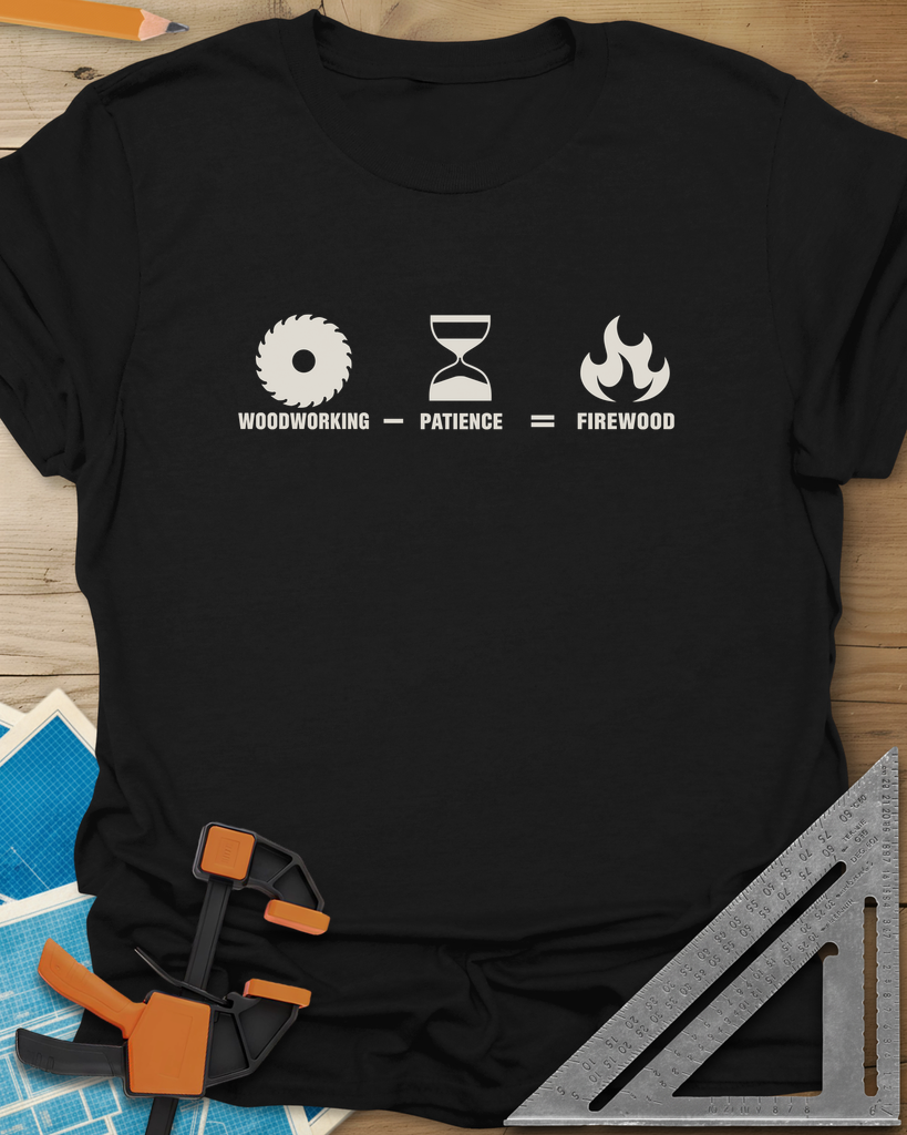 Patience Firewood Tee — black