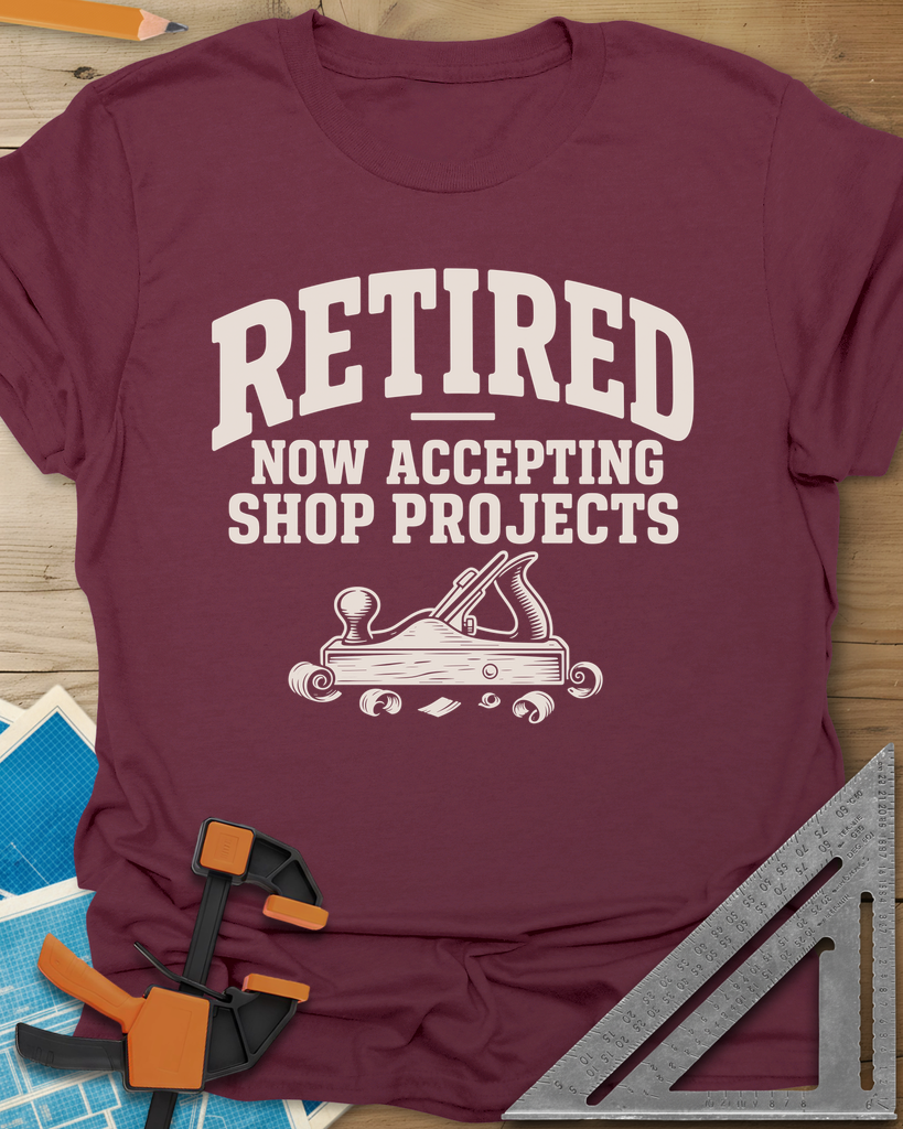 Retired Projects Tee — maroon