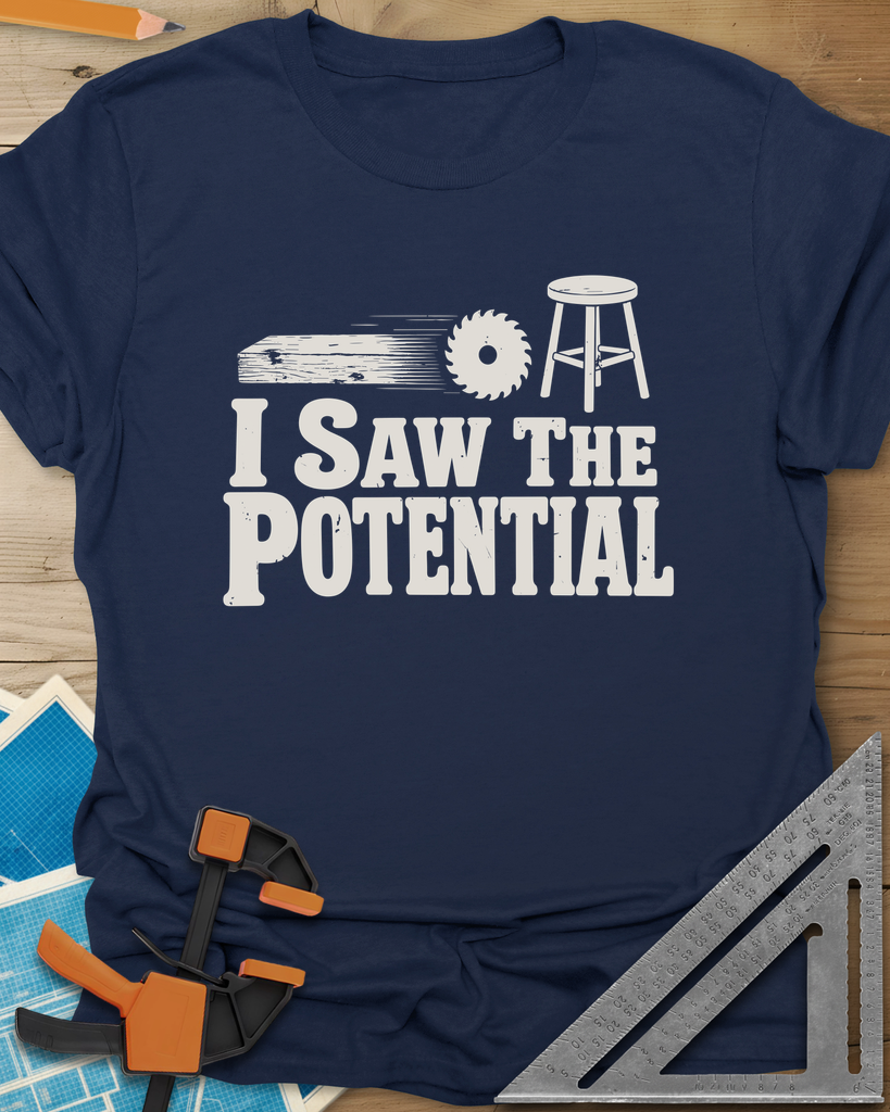 Saw The Potential Tee — navy