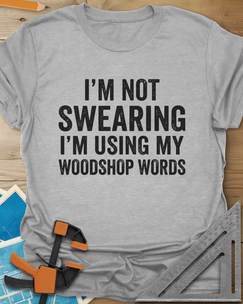 Woodshop Words Tee — sport_grey