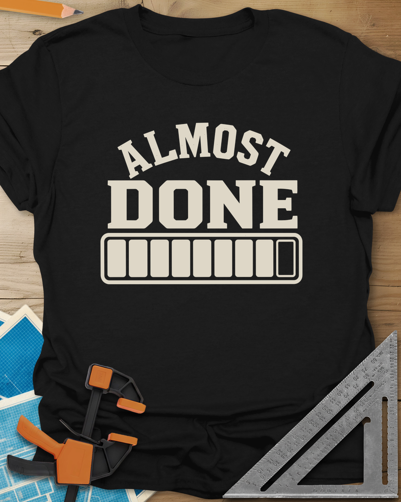 Almost Done Tee — black