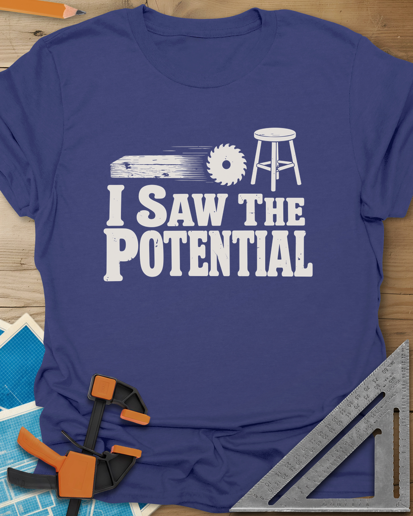 Saw The Potential Tee — metro_blue