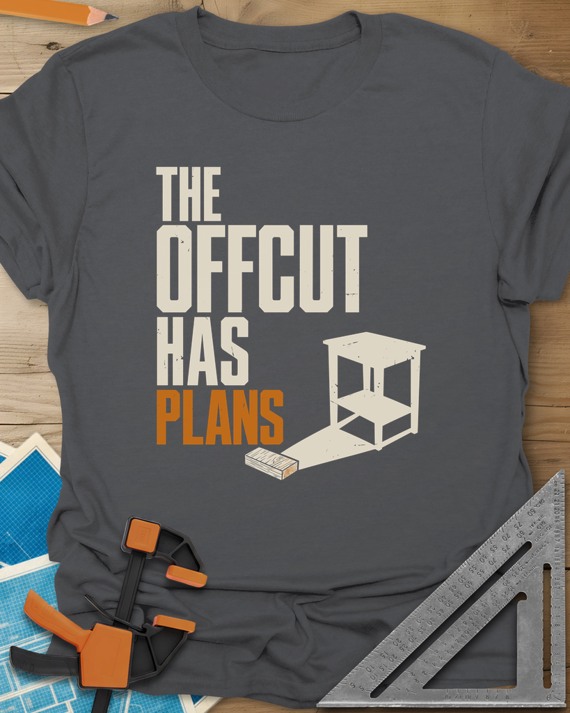 Offcut Plans Tee — charcoal