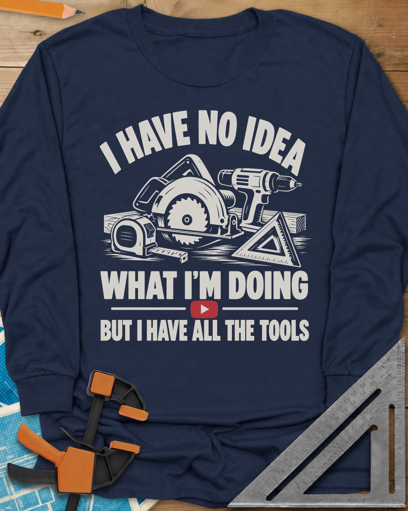 All The Tools Long Sleeve Tee — navy