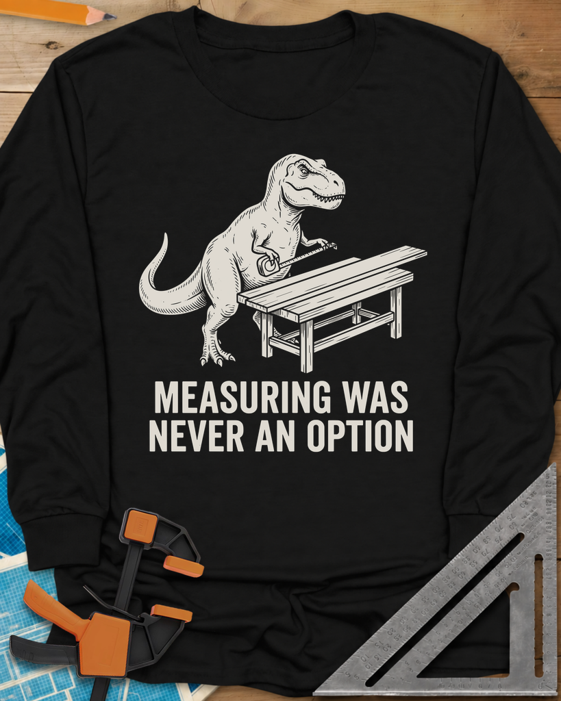 Dino Measuring Long Sleeve Tee — black