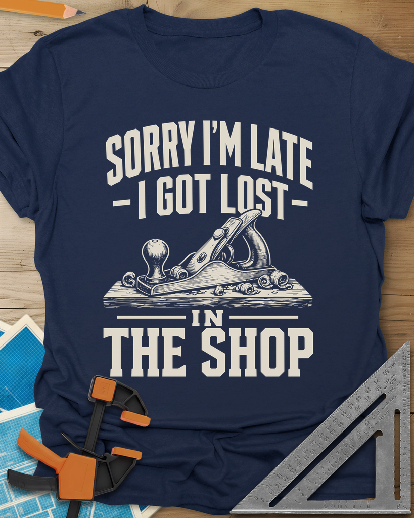 Lost In The Shop Tee — navy