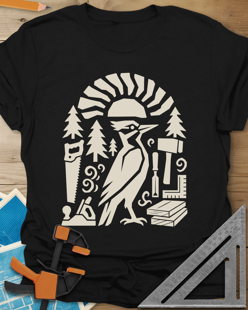 Woodpecker Craft Tee — black