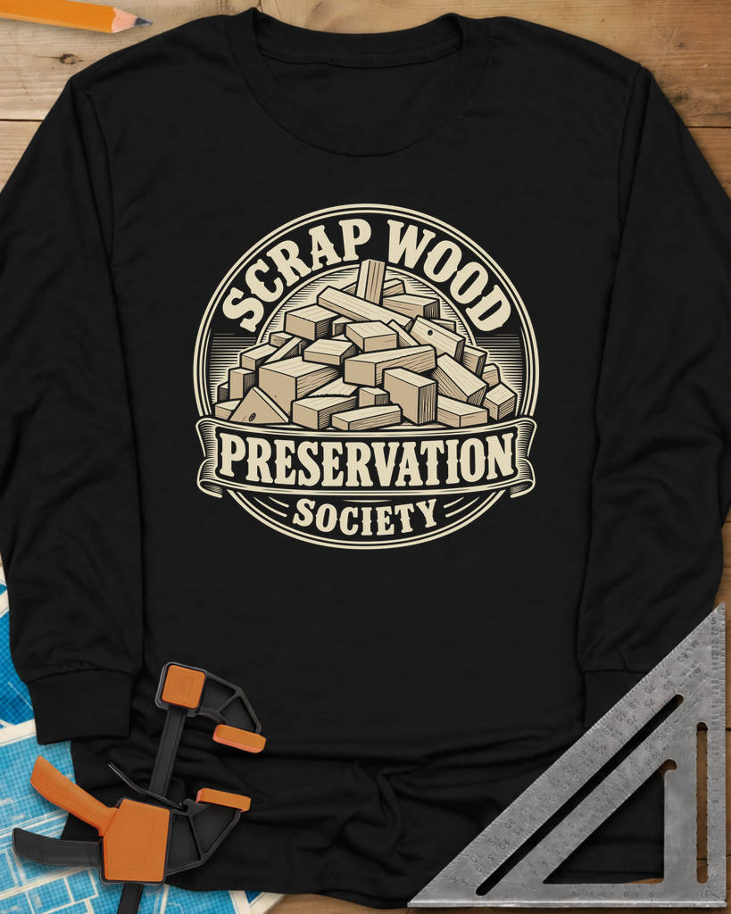 Scrap Wood Society Long Sleeve Tee — black