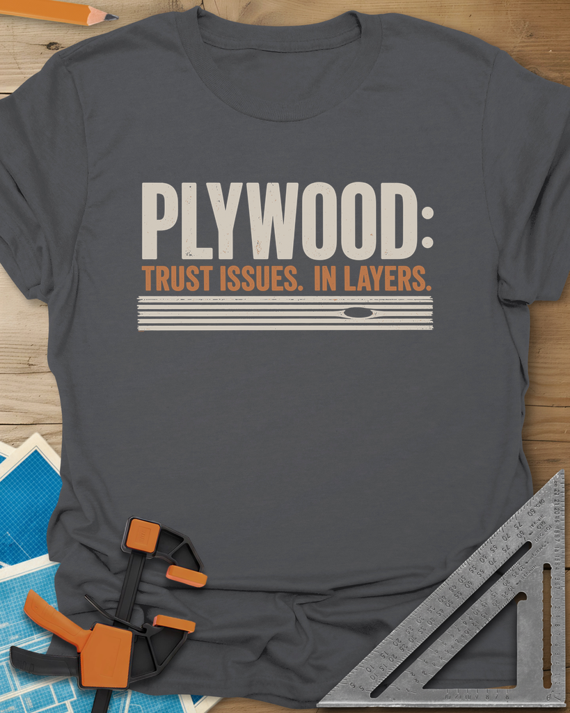 Plywood Trust Tee — charcoal