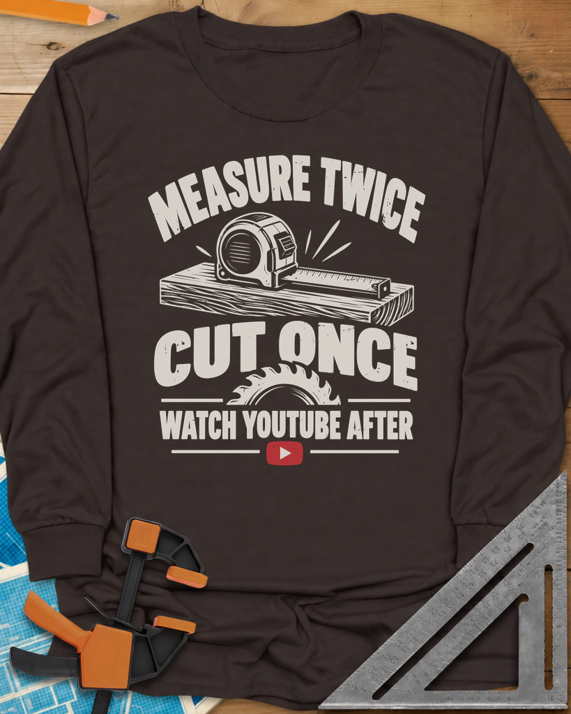 Watch YouTube After Long Sleeve Tee — dark_chocolate