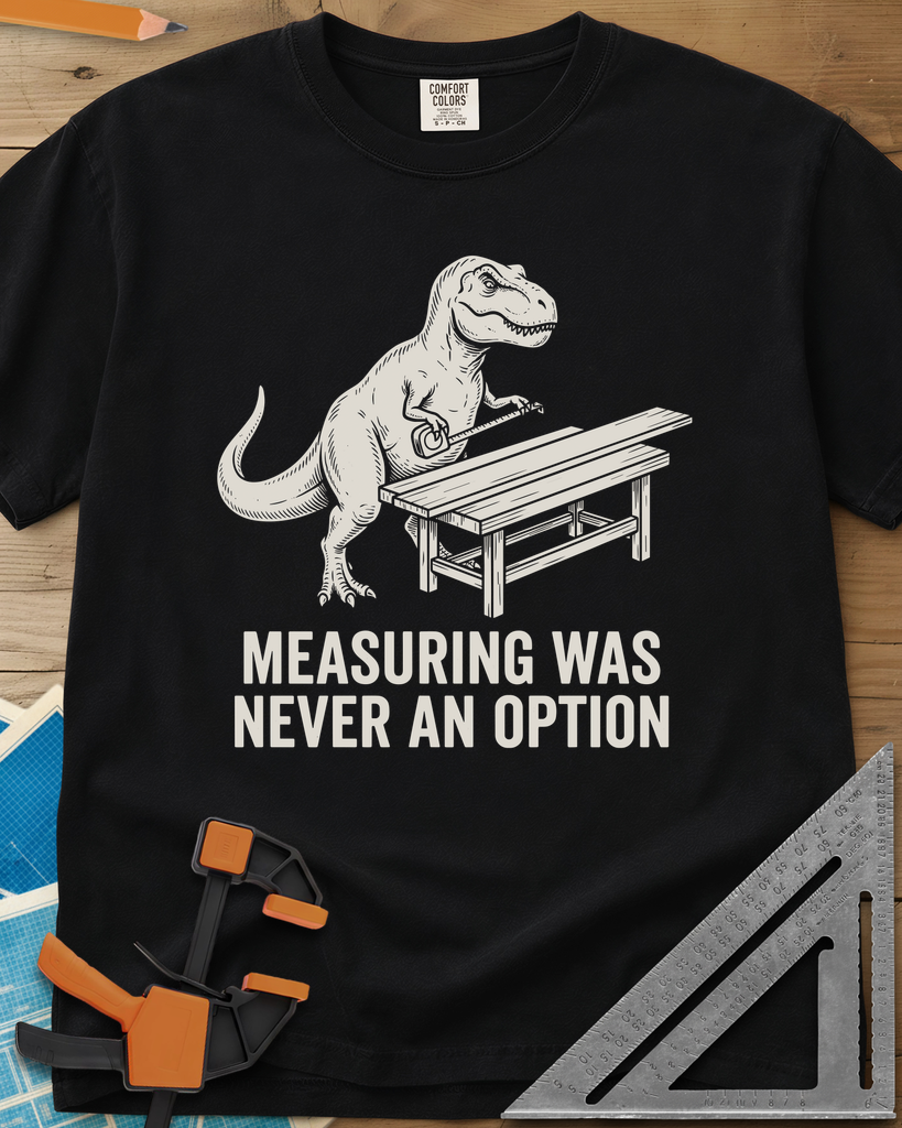 Dino Measuring - Premium Heavyweight Tee — black