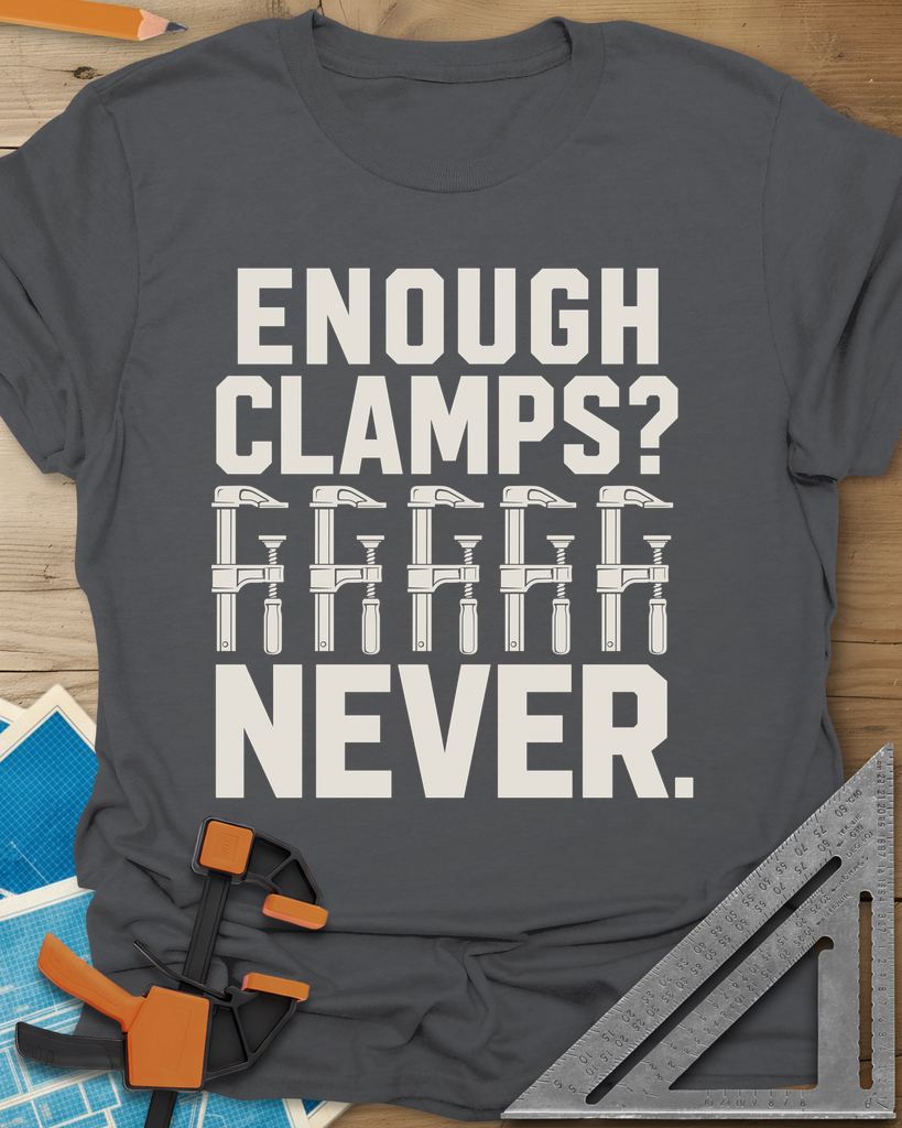 Enough Clamps Tee — charcoal