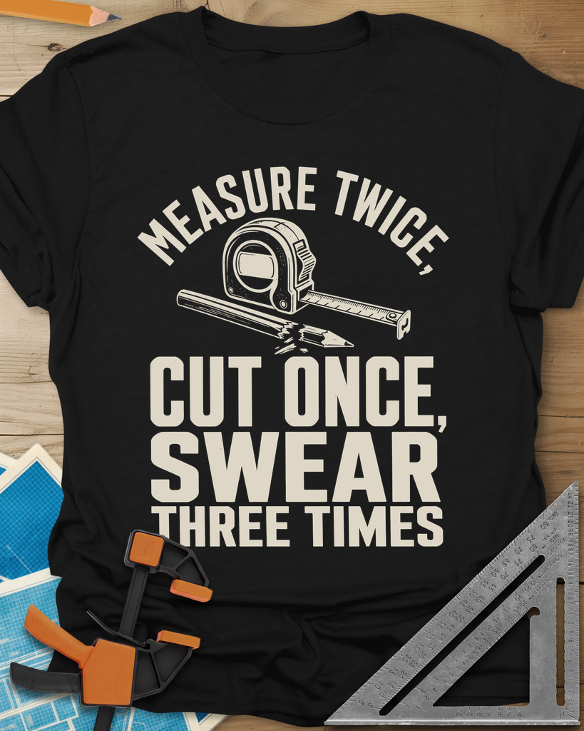 Swear Three Times Tee — black