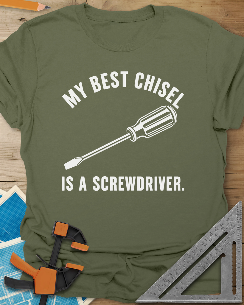 Chisel Screwdriver Tee — military_green