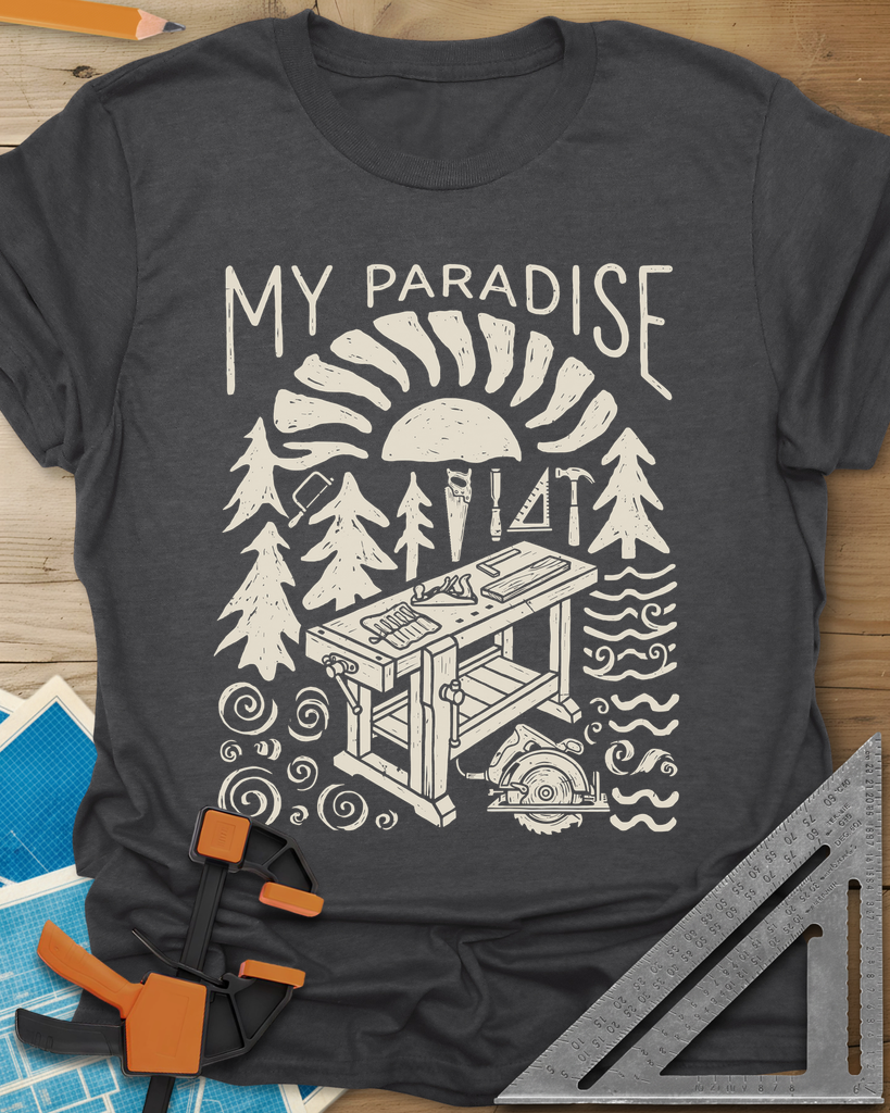 Paradise Workshop Tee — dark_heather_grey