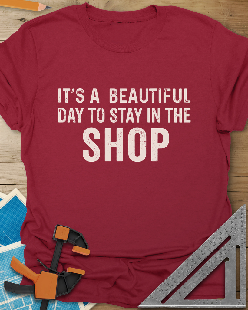 Stay In The Shop Tee — cardinal_red