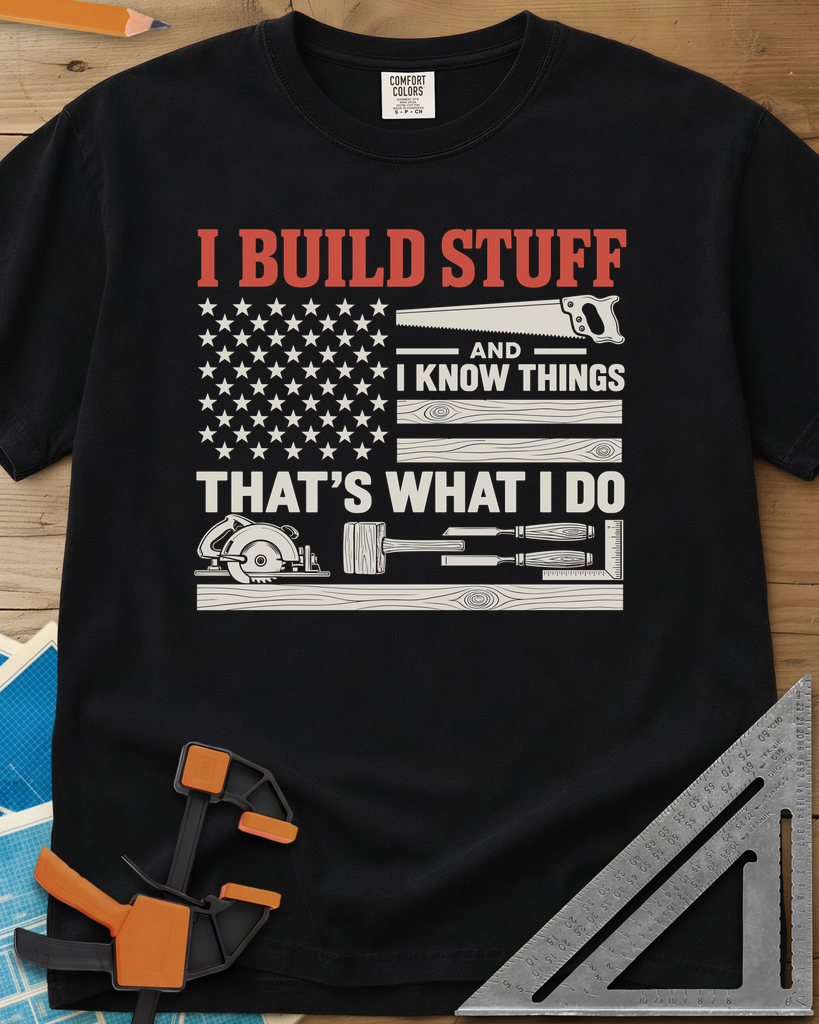 Build & Know - Premium Heavyweight Tee — black