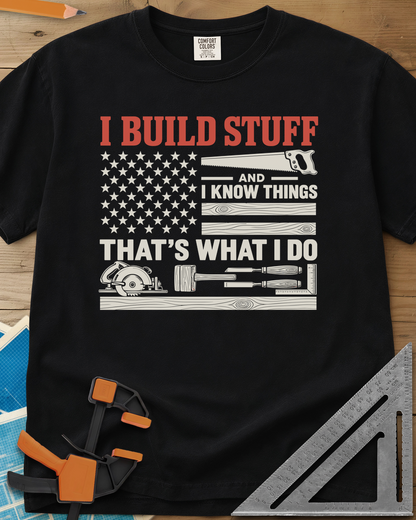 Build & Know - Premium Heavyweight Tee — black