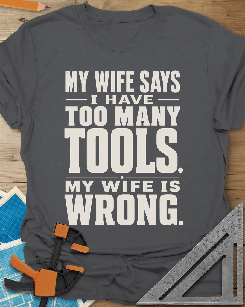 Too Many Tools Tee — charcoal