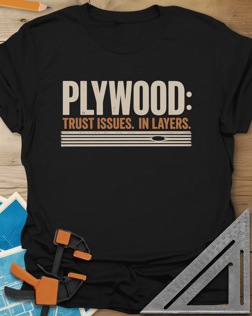 Plywood Trust Tee — black