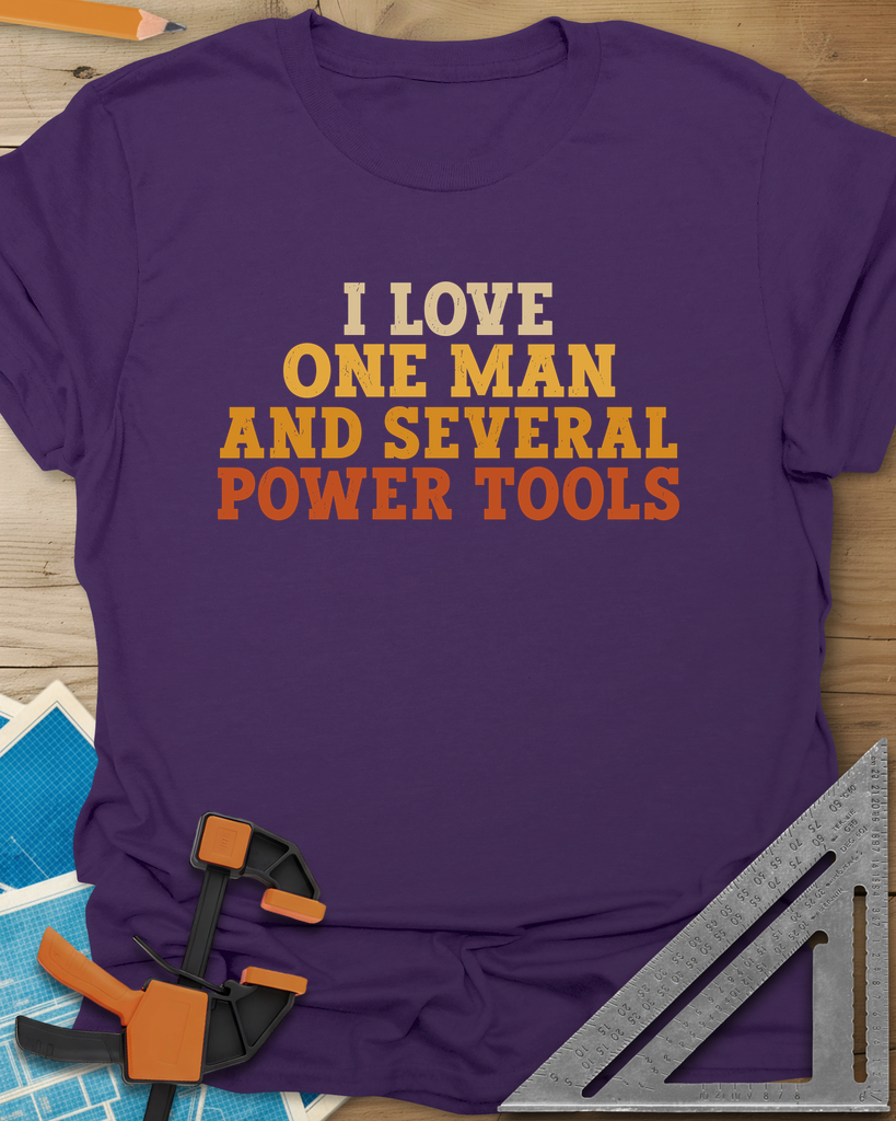 Love & Power Tools Tee — purple