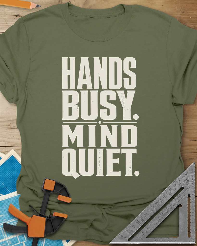 Busy Hands Tee — military_green