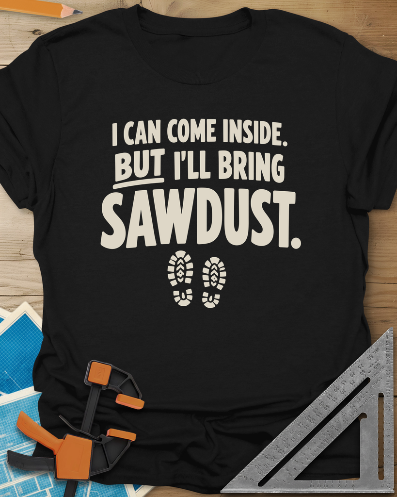 I'll Bring Sawdust Tee — black