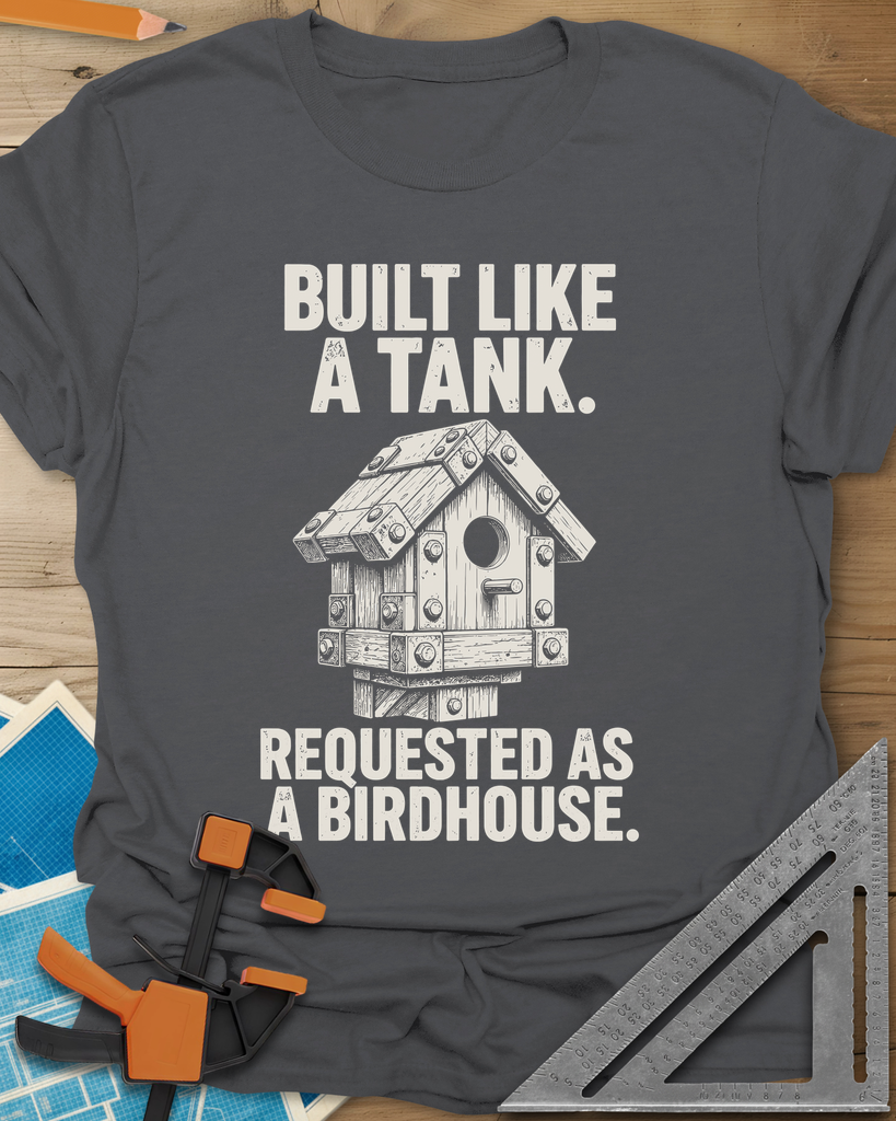 Built Like A Tank Tee — charcoal