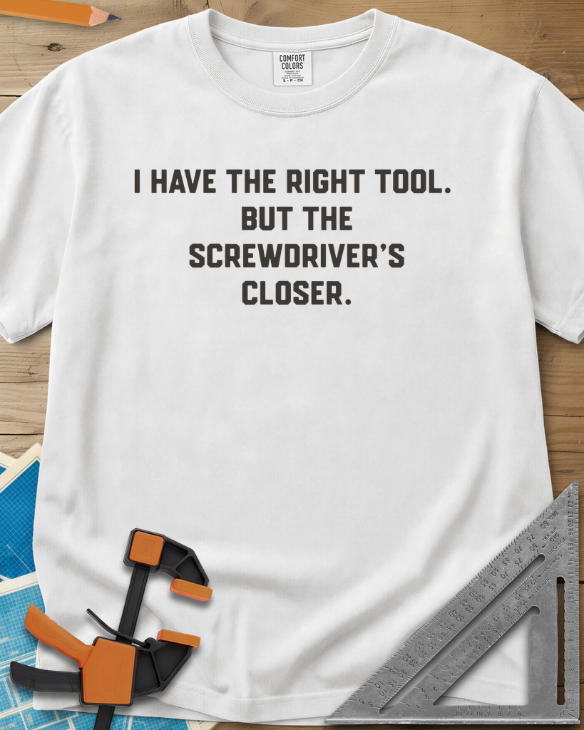 Right Tool - Premium Heavyweight Tee — white