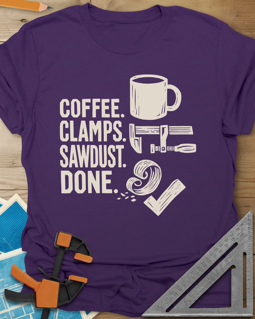 Coffee Clamps Tee — purple