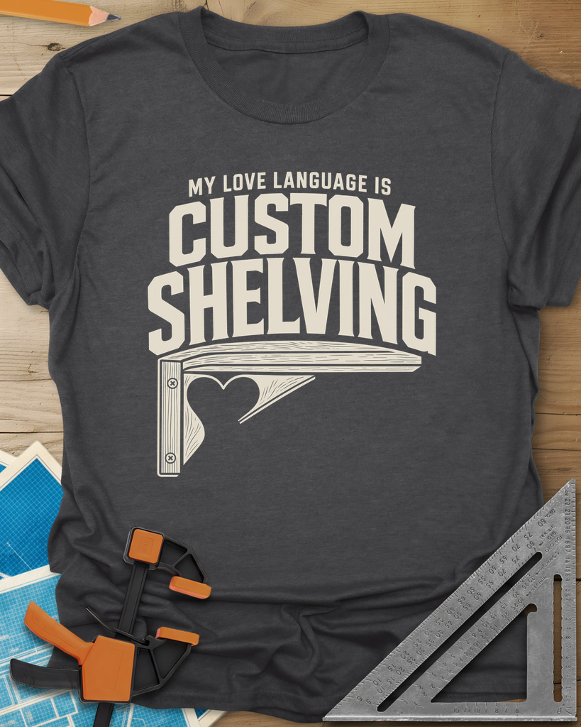 Custom Shelving Tee — dark_heather_grey