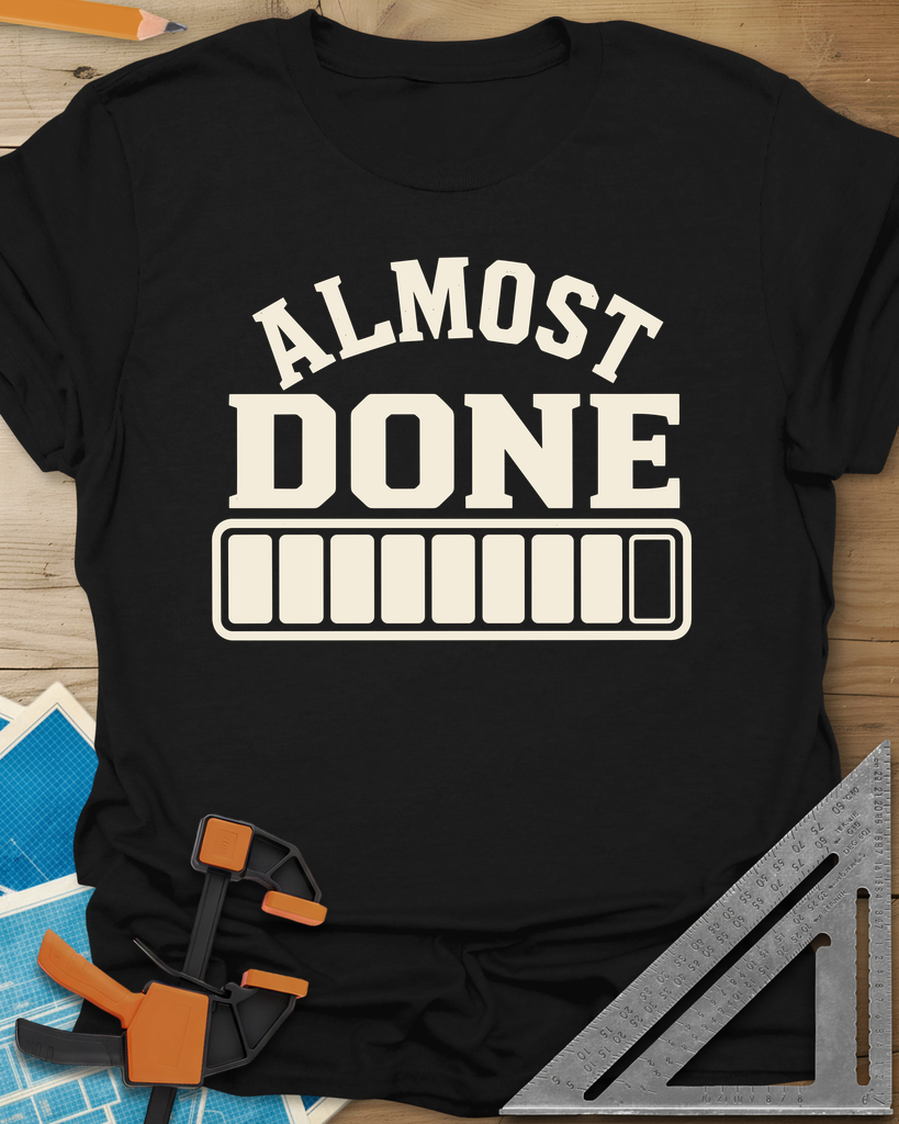 Almost Done Tee — black