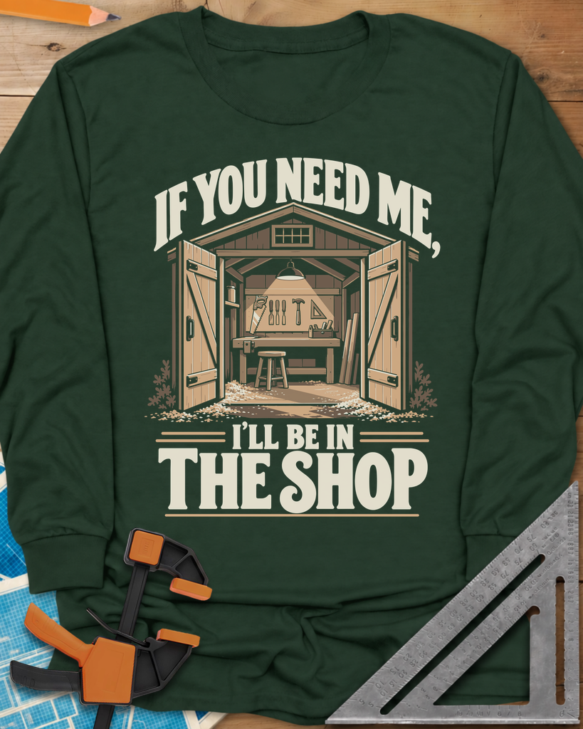 In The Shop Long Sleeve Tee — forest_green