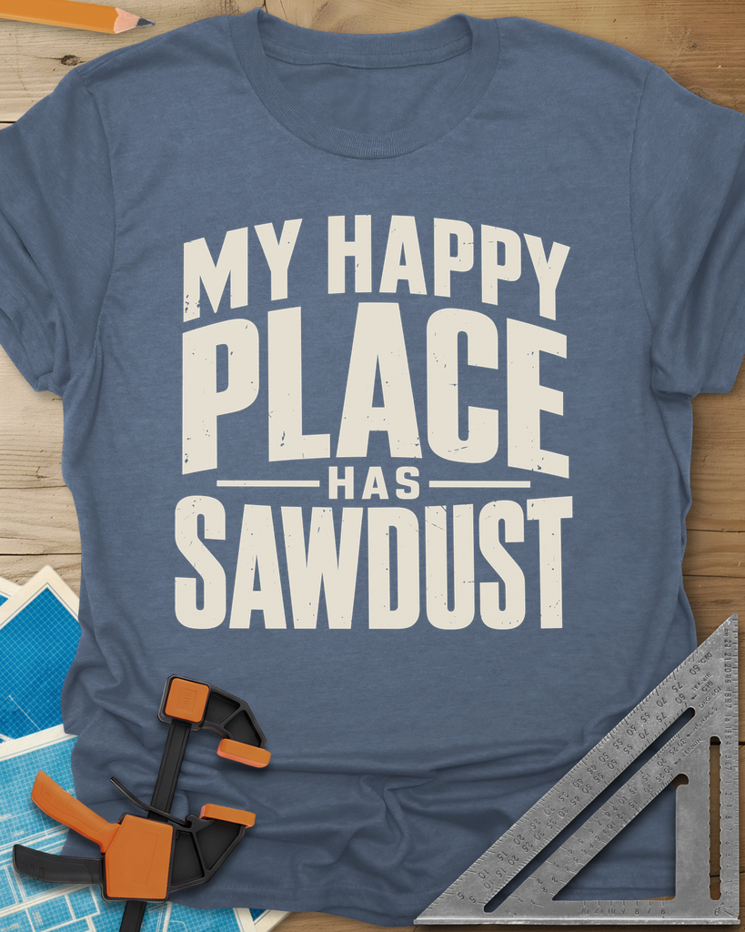 Happy Sawdust Tee — heather_indigo